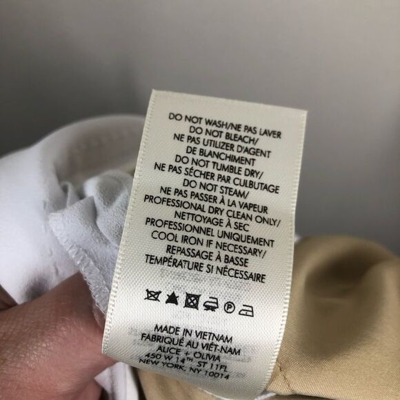 Alice + Olivia Classics White Straight Leg Dress Pants Size 8 - Picture 8 of 8